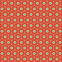 Quilted Snow in Holly Red