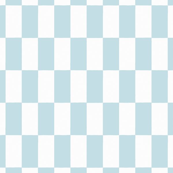 Winter Checkerboard in Snowy Blue