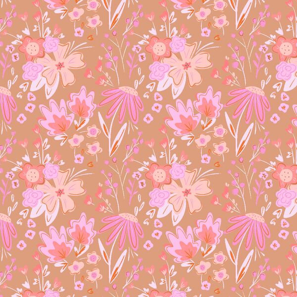 Blissful Floral in Cinnamon Sugar