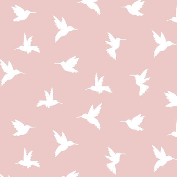 Hummingbird Silhouette in Blush
