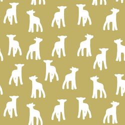 Lamb Silhouette in Brass