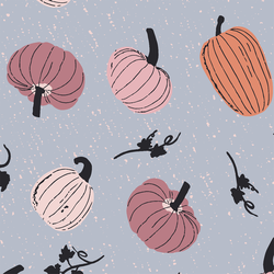 Large Scattered Pumpkins in Baby Blue