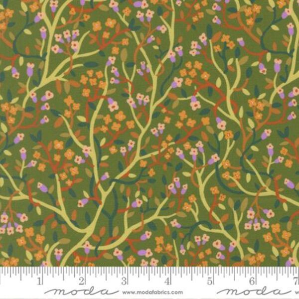Pastel Jungle in Dark Green