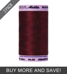 Cranberry (9104-0918) - Silk Finish Cotton 50wt - 547 Yards (3 Pack)