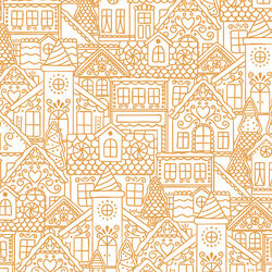 Gingerbread Village in Gold