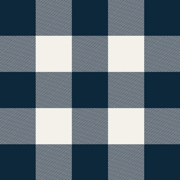 Thick Plaid in Navy Blue