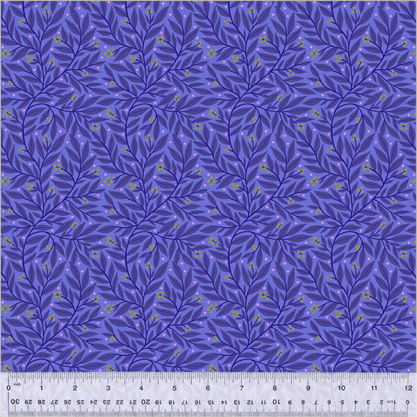 Vines and Berries in Periwinkle