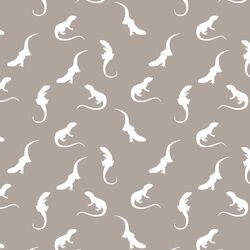 Iguana Silhouette in Taupe