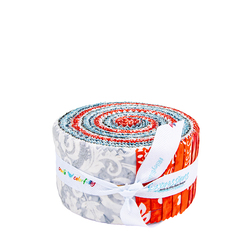 Expressions Batiks 2.5" Strip Roll in Decorator Style Americana