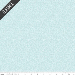 Winter Magic Swirls Flannel in Aqua