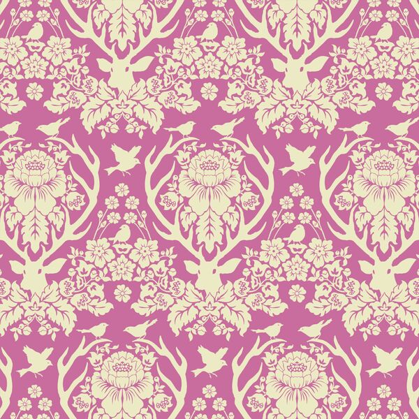 Little Antler Damask in Violet
