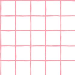 Windowpane in Rose Pink on White