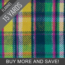 Royal Plaid Flannel in Sunrise - 15 Yard Bolt