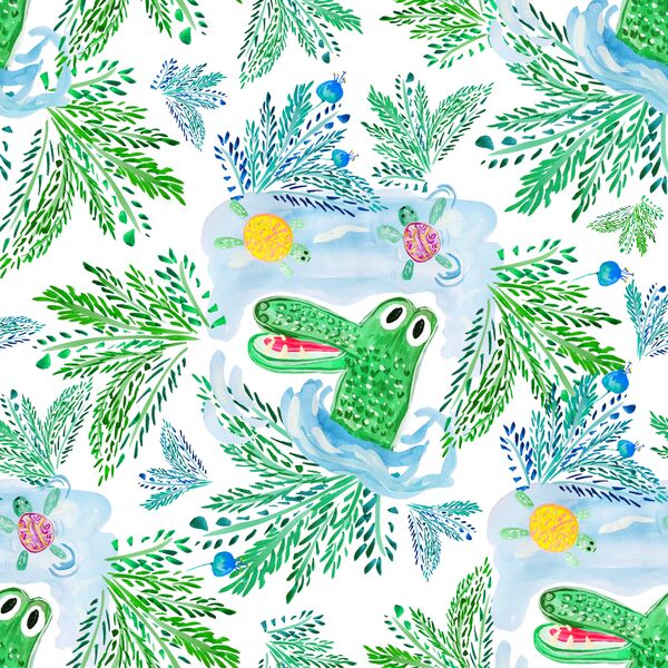 Crocodile Smile in Jungle