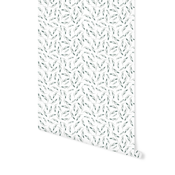 Intertwined Leaves in White