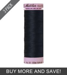 Black Iris (9105-1243) - Silk Finish Cotton 50wt - 164 Yards (3 Pack)