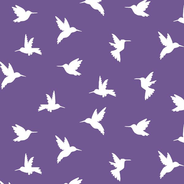 Hummingbird Silhouette in Ultra Violet