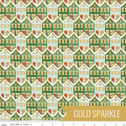 Christmas Houses in Green Sparkle