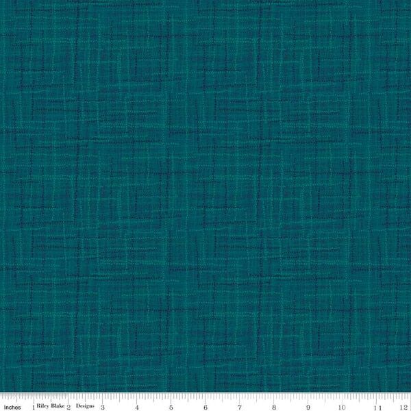 Grasscloth Cottons in Deep Sea
