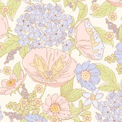 Large June Florals in Cream