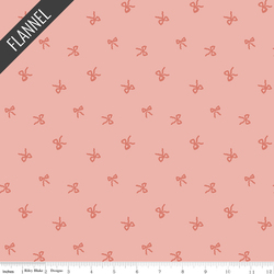 Sweet Cotton Tales Bows Flannel in Pink