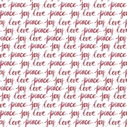 Love Peace and Joy in Holly Berry