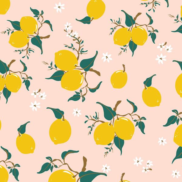 Lemons in Sunrise Pink