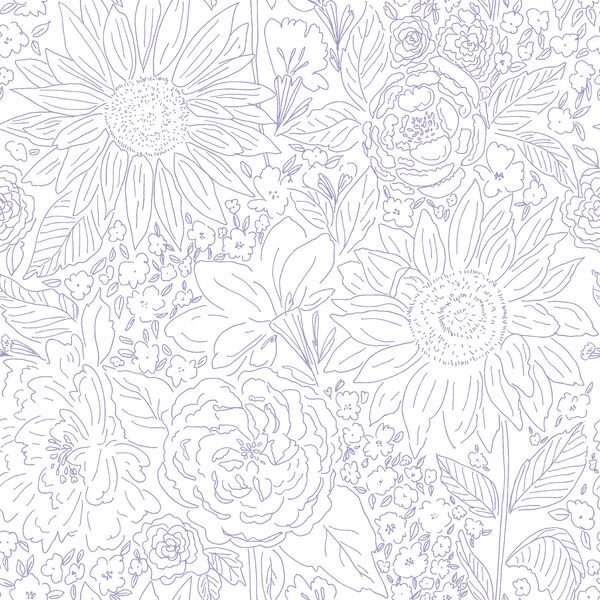 Paperie in Mermaid Purple on White