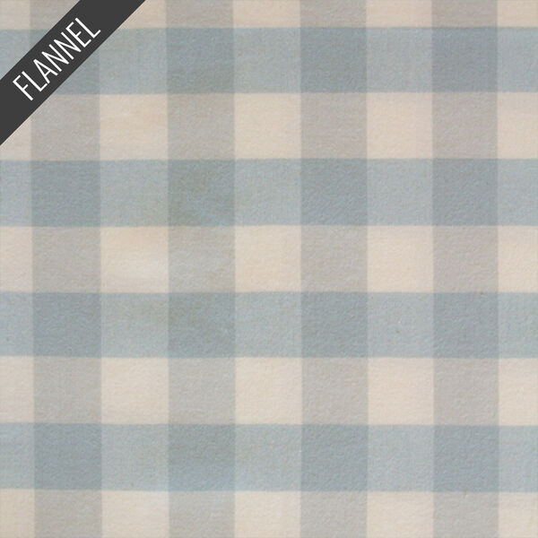 Buffalo Plaid Mini Flannel in Clouds