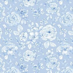 Juliette Floral in Hydrangea Blue