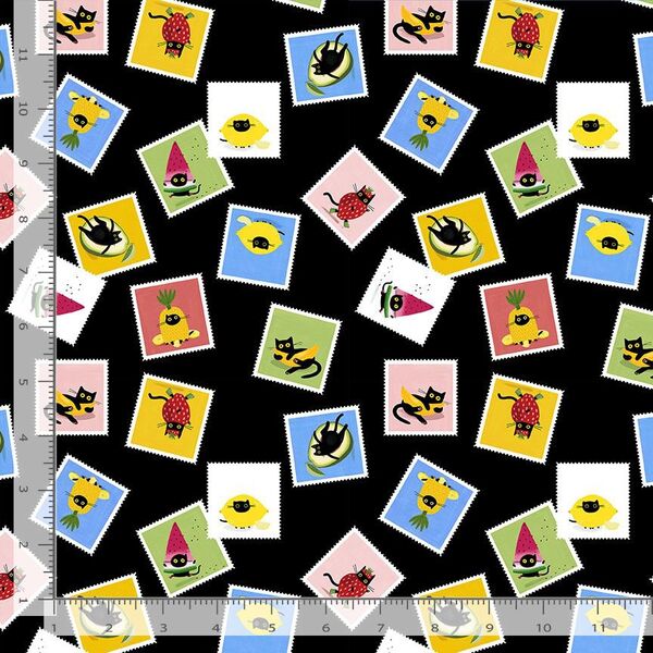 Furruit Postage Stamps in Oil