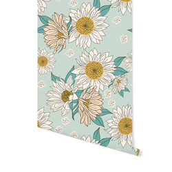 Sunflowers in Aqua