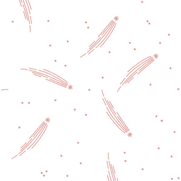 Meteor Shower in Tulip on White