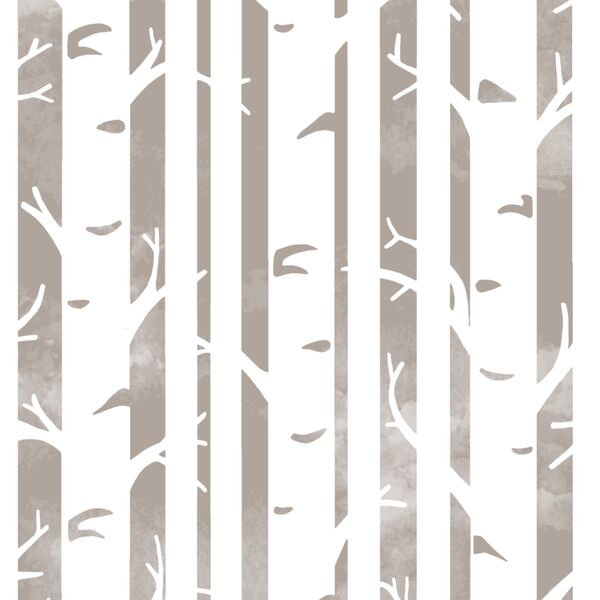 Big Birches in Taupe