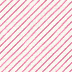 Sweet Candy Stripe in Sachet Pink on Cream