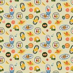 Fruit Stickers in Khaki