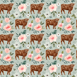 Little Highland Cow in Mint