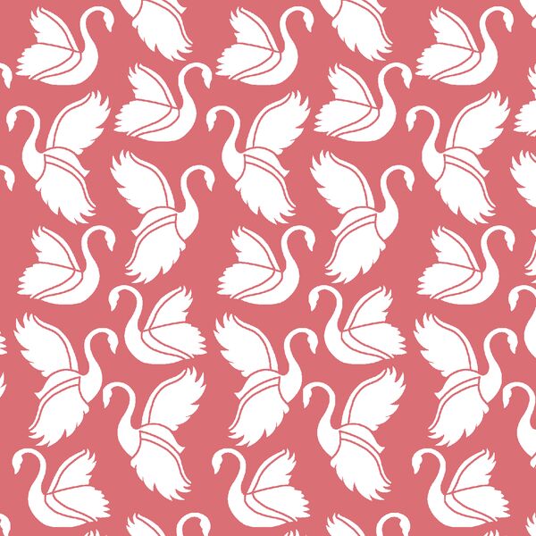 Swan Silhouette in Dahlia