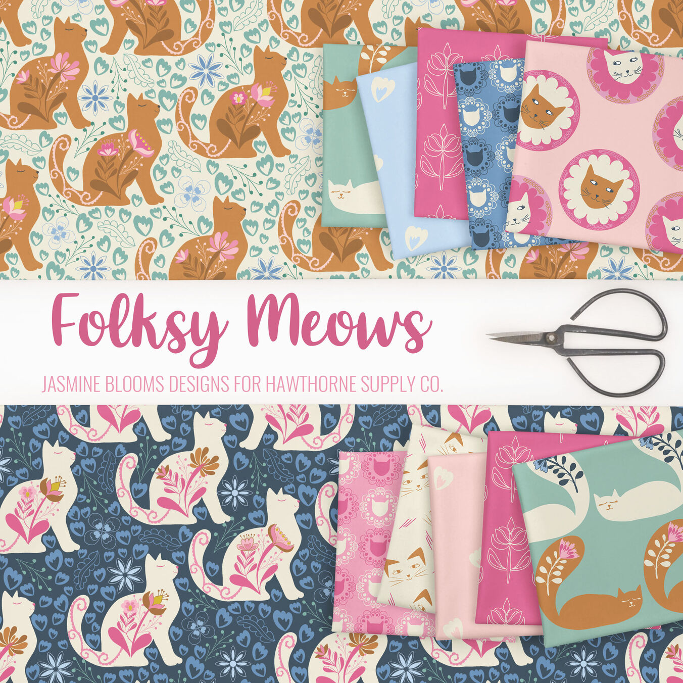 Folksy Meows Poster Image