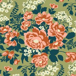 Rose Bouquet in Forest Green