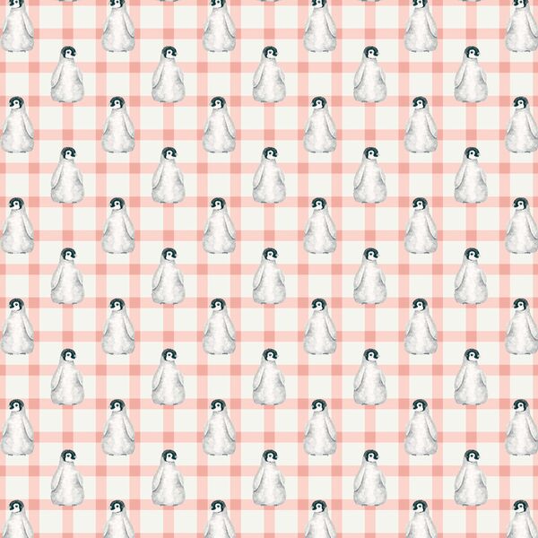 Little Penguin in Pink Plaid