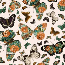 Autumn Butterfly in Soft Pink