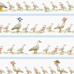 Goose Parade in Blue