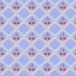 Coquette Cherry Tile in Periwinkle