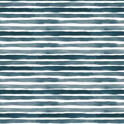 Watercolor Stripes in Dusty Blue