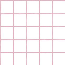 Windowpane in Carnation on White