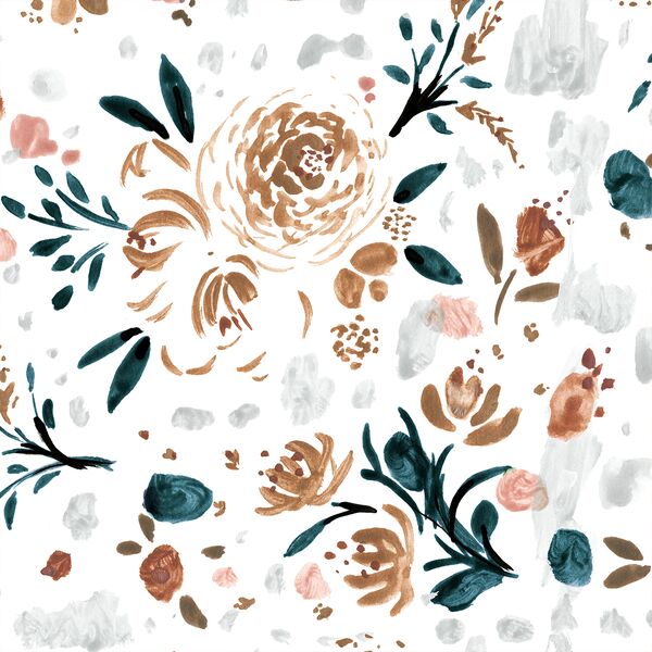 Large Patine Agua Floral in Monarch