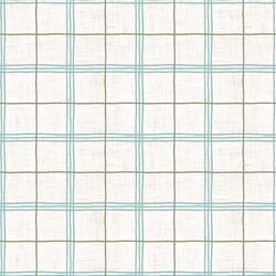 Spring Plaid in Blue on Wheat