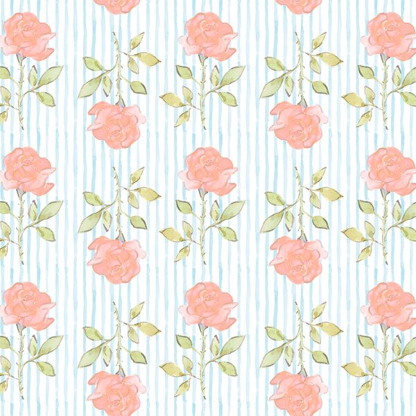 Rose Stripe in Love Birds