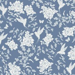 Aviary Toile in Blue Moon
